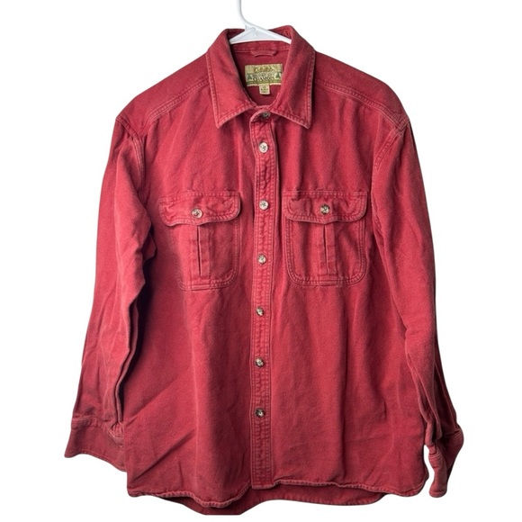 VTG Cabela’s Deerskin Chamois Flannel Shirt Men’s Large Heavyweight Button-Up - Picture 1 of 5